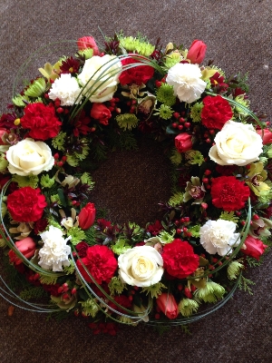 Red and lime wreath