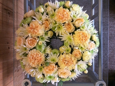 Cream wreath