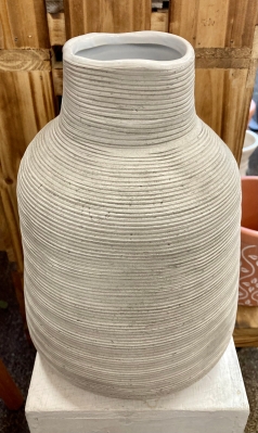 grey textured vase