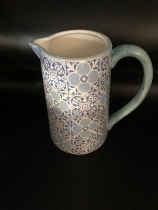 blue mosaic jug